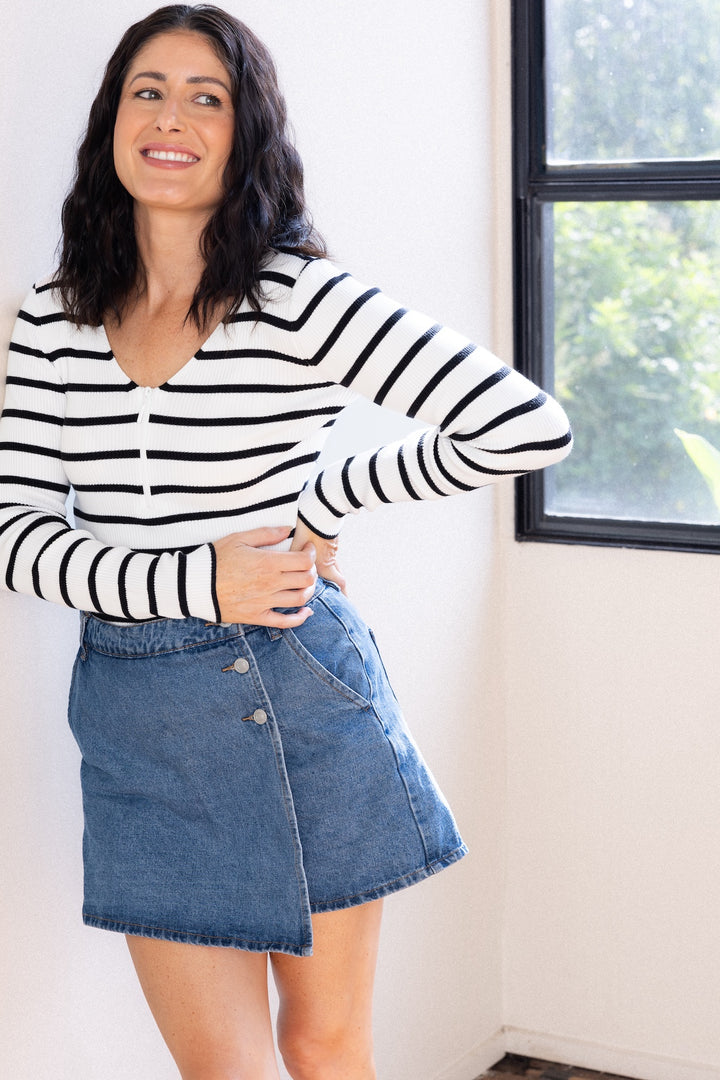 Lola Knit Top - Stripe