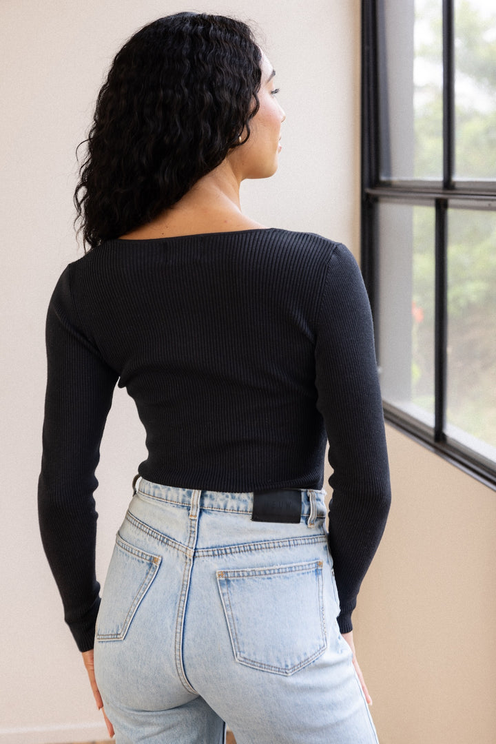 Lola Knit Top - Black