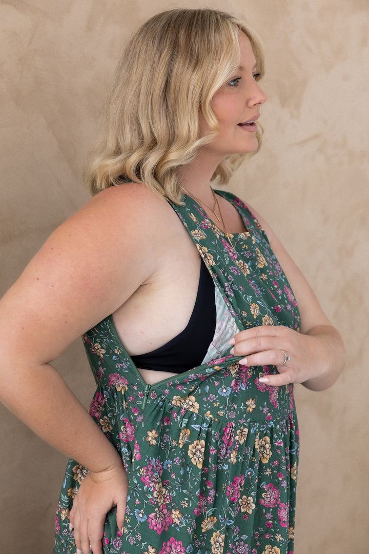 Siena Dress - Emerald Botanica