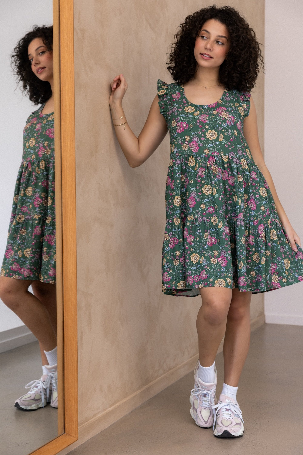 Lucy Dress - Emerald Botanica