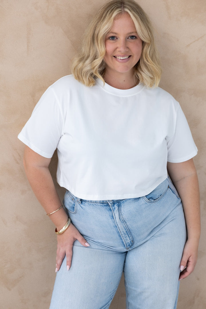 Crop Tee - White