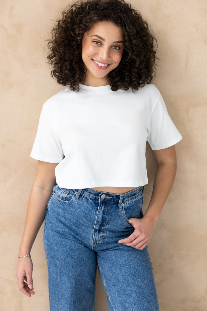 Crop Tee - White