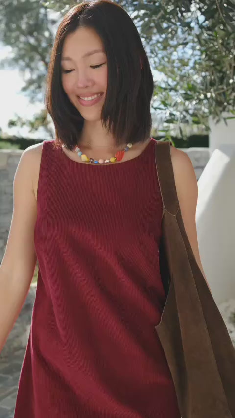 Noah Dress - Vino Corduroy