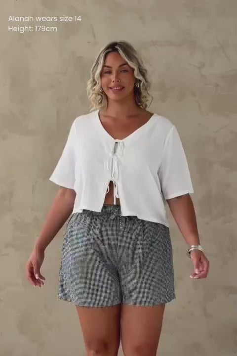 Maggie Shorts - Black Gingham