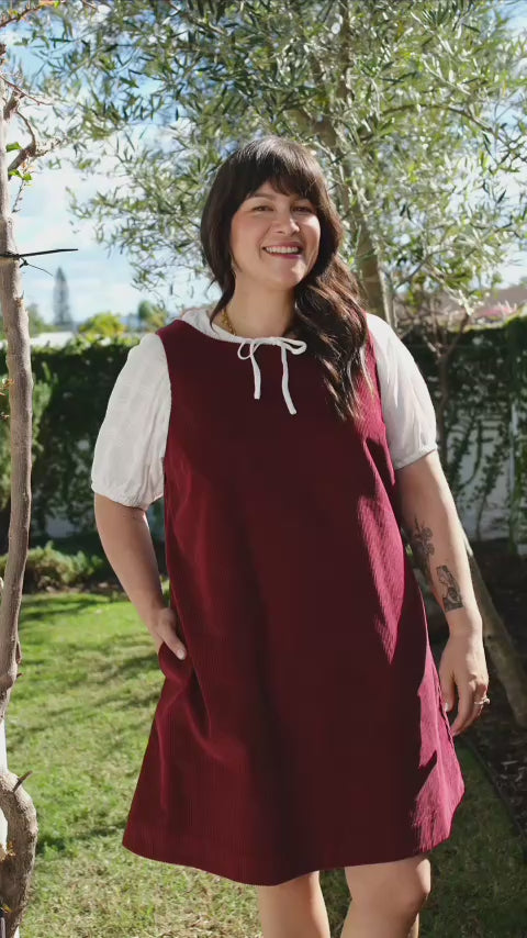 Noah Dress - Vino Corduroy
