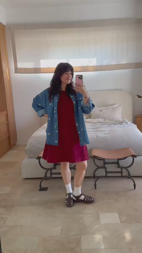 Noah Dress - Vino Corduroy