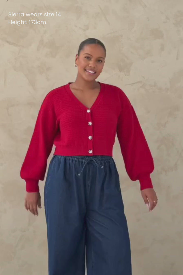 Ginny Cardigan - Chilli